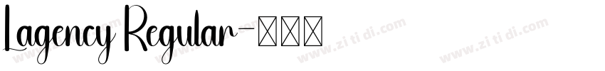 Lagency Regular字体转换